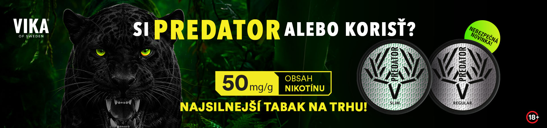 VIKA Predator nikotinové sáčky 